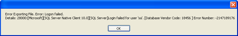 Error Dialog